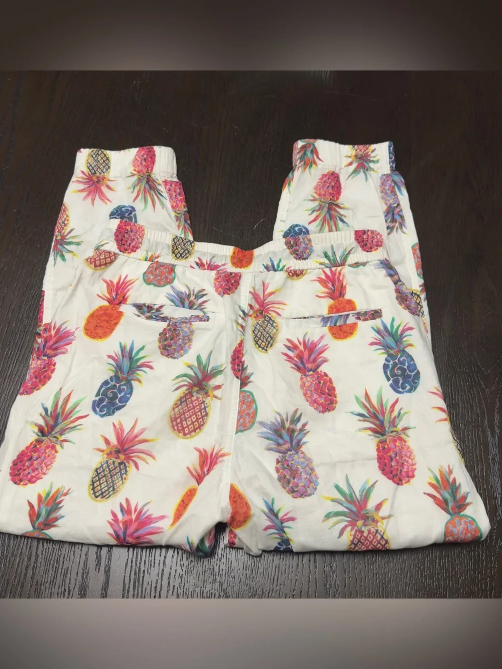 J. Crew Women White Pineapple Print Joggers